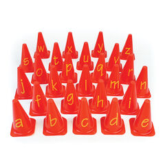 Lowercase a to z Alphabet Cones 23cm 26pk  Lowercase a to z Alphabet Cones 23cm 26pk  hi-res