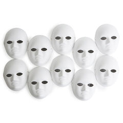 Biodegradable Face Masks White 10pk  Biodegradable Face Masks White 10pk  hi-res
