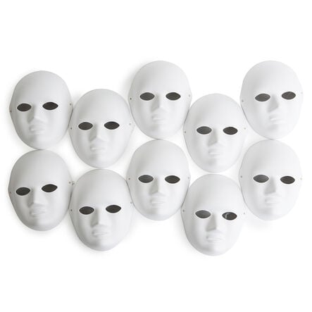 Biodegradable Face Masks 10pk White  hi\-res