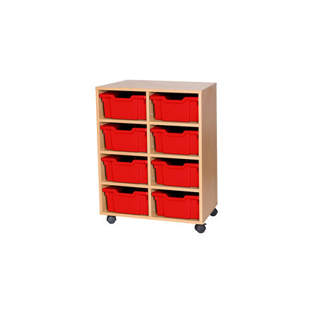 Mobile Double Tray Storage Unit 8 Deep  hi\-res
