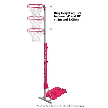 Easiplay Netball Unit w Padding Pink \x26 Silver  hi\-res
