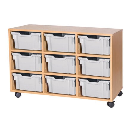 Mobile Triple Tray Storage Unit 9 Deep  hi\-res