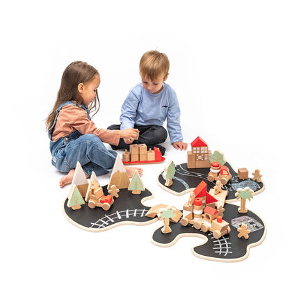 Small World Wooden Story Island Set 68pk  hi\-res