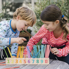 Learning with Colours - 55 Counting Sticks & Holder  hi-res