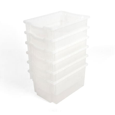 Gratnells Storage Trays 6 Pack Clear Extra Deep Clear hi\-res