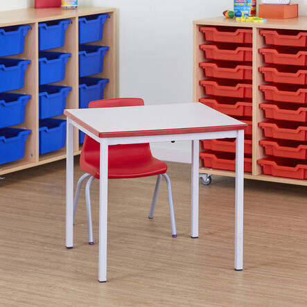 Fully Welded Tables Coloured Edge Square  hi\-res