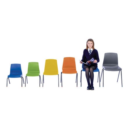 Metalliform NP Chair Seat Ht 260mm Purple Speck\'d Grey Frame  hi\-res