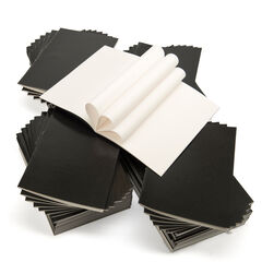 Pisces Laminated Stapled Sketchbooks Black A4 100gsm 50pk Black hi-res
