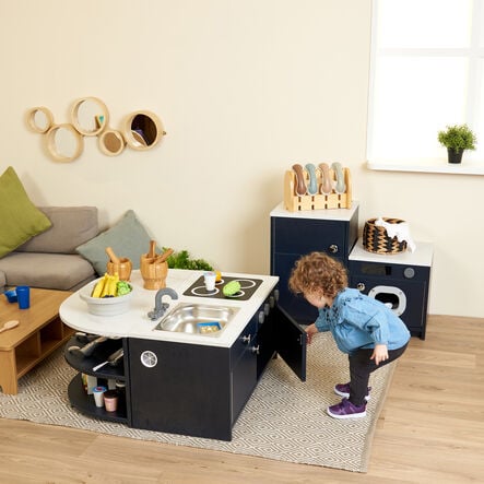 Modern Living Toddler Kitchen Navy 5pc  hi\-res