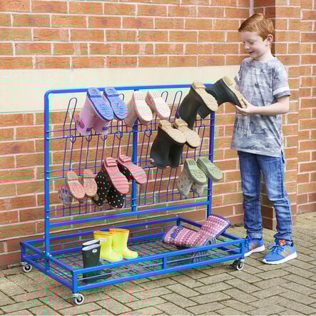 Double Sided Wellie Rack and Coat Rail  hi\-res