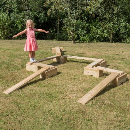 Outdoor Wooden Mini Adventure Trail 14pcs  hi\-res