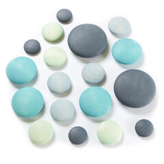 TTS Wooden Stacking Pastel Pebbles 20pk  TTS Wooden Stacking Pastel Pebbles 20pk  hi-res