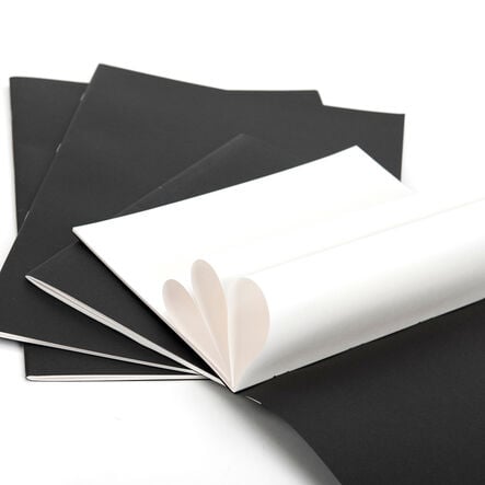 Pisces Laminated Cover Sketchbooks Matt Black A4 120gsm 40pk  hi\-res