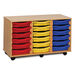 Mobile Tray Storage Unit With 18 Shallow Trays  hi\-res