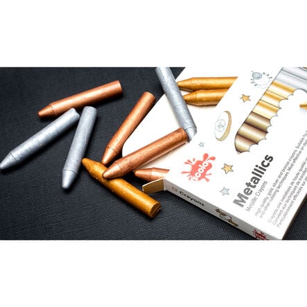 Metallic Crayons Assorted 12pk  hi\-res