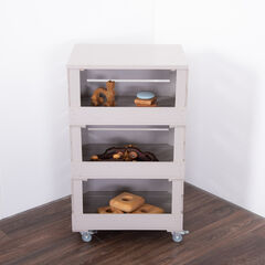 Mobile Stacking Crates Grey Grey hi-res