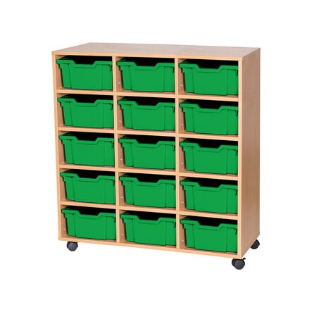 Mobile Triple Tray Storage Unit 15 Deep  hi\-res