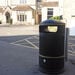 Heritage Round Hooded Litter Bins Black  hi\-res