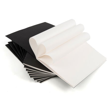 Pisces Plain Stapled Sketchbooks 100gsm A4 10pk Black Black hi\-res