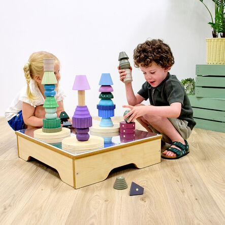 TTS Tonal Wooden Magnetic Stacking Shapes 12pk  hi\-res
