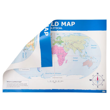 TTS Map of the World Political and Phystical A1 KS1  hi\-res