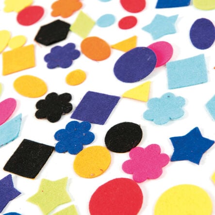 Self Adhesive Felt Shapes Assorted 100pk  hi\-res