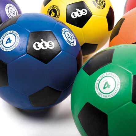 TTS 6 Colour Rubber Football Size 4 6pk  hi\-res