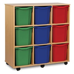 Mobile Tray Storage Unit With 9 Jumbo Trays  hi-res