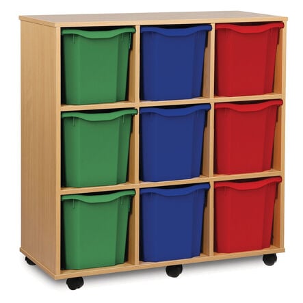 Mobile Tray Storage Unit With 9 Jumbo Trays  hi\-res
