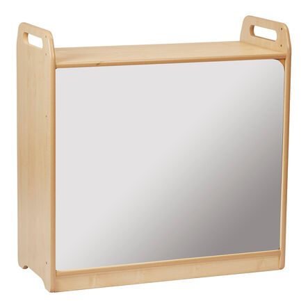 Lockable Storage Cupboard with Display \x26 Mirror Back  hi\-res