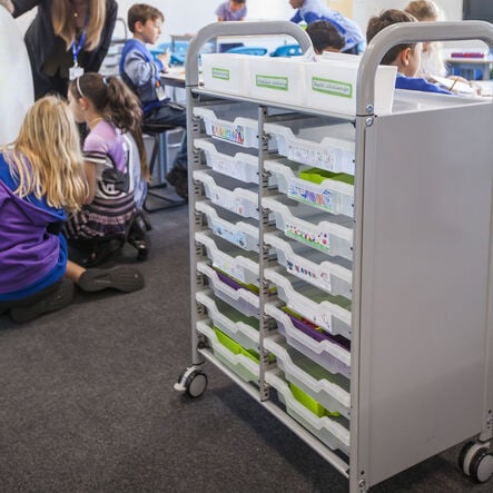 Callero Tray Trolley 16 Shallow Trays  hi\-res