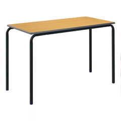 Spray PU Edge C'bent Table Beech Top Black Frame H640mm  Spray PU Edge C'bent Table Beech Top Black Frame H640mm  hi-res