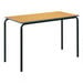 Spray PU Edge C\'bent Tables Beech Top Black Frame H640mm  hi\-res