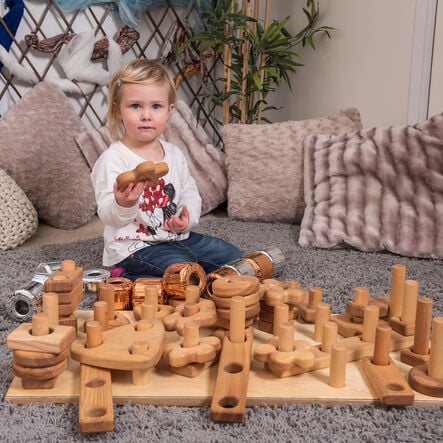 TTS Giant Wooden Stack and Build Construction Set  hi\-res
