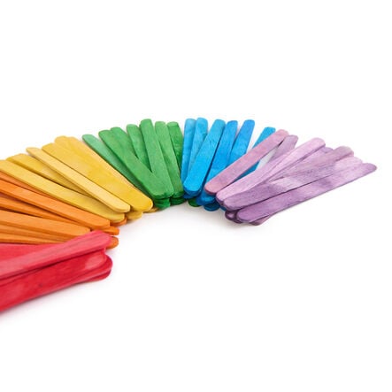 Wooden Craft Sticks 1000pk Multicoloured  hi\-res