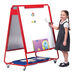 Mobile Magnetic Whiteboard Easel w\/ Storage  hi\-res