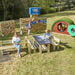 Outdoor Rectangular Chalkboard Table and Benches  hi\-res