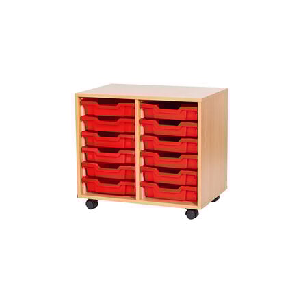 Mobile Double Tray Storage Unit 12 Trays  hi\-res