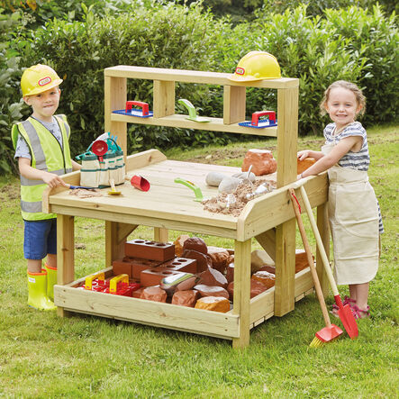 Outdoor Wooden Work Bench and Storage Unit  hi\-res