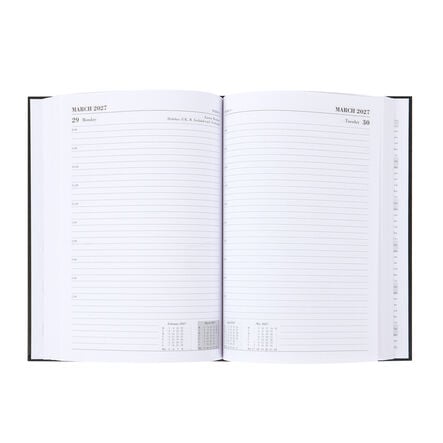 Academic Year Diary A5 Day To A Page Black 2026\/27  hi\-res