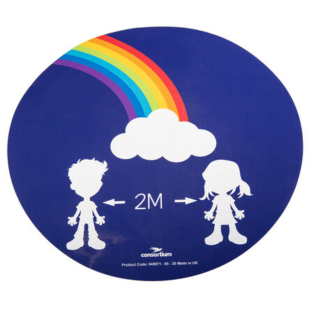 Social Distancing Round Floor Stickers  hi\-res