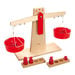 Wooden Tabletop Scales and 8 Weights  hi\-res