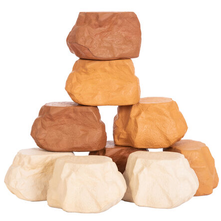 TTS Stone Wall Foam Boulder Brick Blocks 9pk  hi\-res