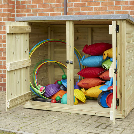 Outdoor Storage with Planters and Bench Offer  hi\-res