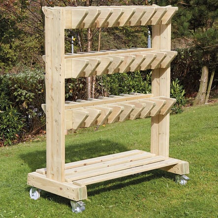 Outdoor Wooden Wellie Storage Trolley  hi\-res