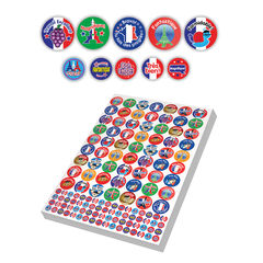 Assorted French Reward Stickers 3720pk  Assorted French Reward Stickers 3720pk  hi-res