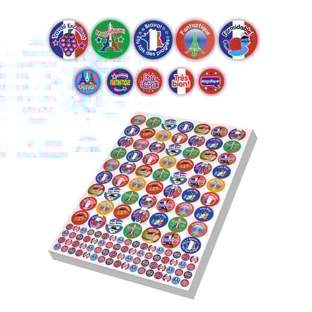 Assorted French Reward Stickers 3720pk  hi\-res