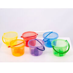 Translucent Colour Bucket Set - 6pk  Translucent Colour Bucket Set - 6pk  hi-res