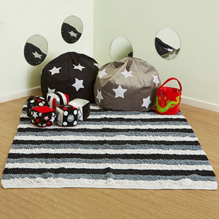 Black and White Cosy World Carpet L195 x W136cm  hi\-res