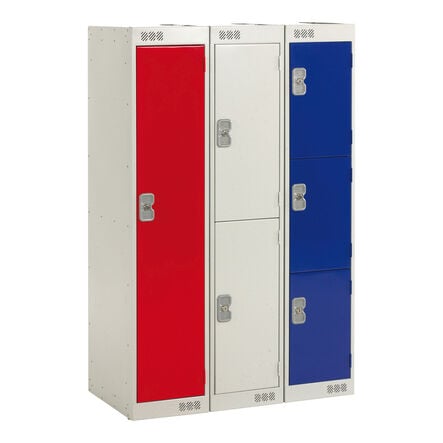 M\'Sec Cam Lk Locker 1 Nest 2 Doors Red H1382xW300xD450mm  hi\-res